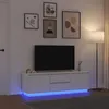 Image de vidaXL Meuble TV avec lumières LED blanc 1605x41x50 cm support TV meuble télé meuble multimédia banc TV meuble hifi 3328426