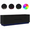 Image de Vidaxl meuble tv avec lumières led chêne noir 160,5x41x50 cm