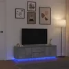 Image de vidaXL Meuble TV avec lumières LED gris béton 1605x41x50 cm support TV meuble télé meuble multimédia banc TV meuble 3328429