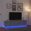 Image de Meuble Tv Avec Lumières Led Sonoma Gris 193,5x41x50 Cm Vidaxl
