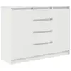 Image de Vidaxl buffet avec tiroirs blanc 100,5x35x76 cm bois d'ingénierie