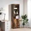 Image de Buffet Haut Chêne Fumé 50x35x180 Cm Bois D'ingénierie Vidaxl
