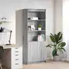 Image de Buffet Haut Sonoma Gris 70x35x180 Cm Bois D'ingénierie Vidaxl