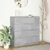 Image de Buffet Gris Béton 100x35x99 Cm Bois D'ingénierie Vidaxl