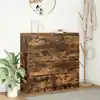Image de Buffet Chêne Fumé 100x35x99 Cm Bois D'ingénierie Vidaxl
