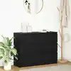 Image de Buffet Chêne Noir 100x35x76 Cm Bois D'ingénierie Vidaxl