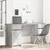 Image de Bureau - 140x49x76 cm - Bois dingénierie - 6 tiroirs - Finition gris béton
