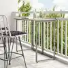Image de Table De Jardin Pliante Gris 90 X 51 X 75 Cm Polyrotin Vidaxl