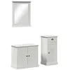 Image de Ensemble de mobilier de salle de bain - vidaXL - Blanc antique - Bois de pin massif - 375x34x80 cm - 5 tiroirs