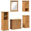 Image de Vidaxl ensemble de mobilier de salle de bain vigo 5 pc marron miel