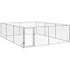 Image de vidaXL Chenil dextérieur pour chiens porte 3x4x1 m acier galvanisé cage de chien dextérieur grande cage de chien enclos 4105414