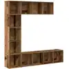 Image de Bibliothèques 3 Pcs Vieux Bois Bois D'ingénierie Vidaxl