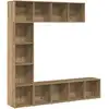 Image de Bibliothèques 3 Pcs Chêne Artisanal Bois D'ingénierie Vidaxl