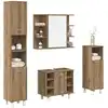 Image de Ensemble De Meubles Salle De Bain 4 Pcs Bois D'ingénierie Vidaxl