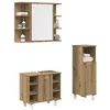 Image de vidaXL Ensemble de meubles salle de bain 3 pcs bois dingénierie armoire de salle de bain placard de salle de bain meuble 3328568