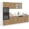 Image de Ensemble De 7 Meubles De Cuisine "lyon" En Chêne Artisanal Vidaxl