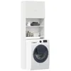 Image de Meuble de machine à laver blanc bois d ingénierie