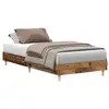 Image de Vidaxl cadre de lit sans matelas vieux bois 90x200 cm bois ingénierie