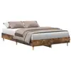 Image de Vidaxl cadre de lit sans matelas chêne fumé 140x190 cm bois ingénierie
