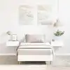 Image de Cadre De Lit Sans Matelas Blanc 90x190 Cm Bois D'ingénierie Vidaxl