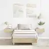 Image de Cadre De Lit Sans Matelas Chêne Sonoma 75x190 Cm Vidaxl