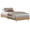 Image de Vidaxl cadre de lit sans matelas chêne artisanal 75x190 cm