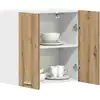 Image de Armoire Murale De Cuisine "lyon" Chêne Artisanal 60 X 31 X 60 Cm Bois Vidaxl