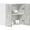 Image de Armoire Murale Cuisine Gris Béton 60x31x60 Cm Bois D'ingénierie Vidaxl