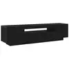 Image de Vidaxl meuble tv noir 160 x 35 x 40 cm bois d'ingénierie