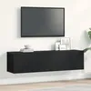 Image de Meuble TV chêne noir 120x30x305 cm bois d ingénierie