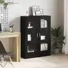 Image de Bibliothèque Chêne Noir 82,5x30,5x115 Cm Bois D'ingénierie Vidaxl