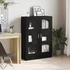 Image de Bibliothèque - Chêne noir - 825x305x115 cm - 3 étagères - Bois dingénierie