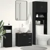 Image de Vidaxl Armoire dévier chêne noir 63x30x54 cm Bois dingénierie