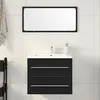 Image de vidaXL Meuble sous lavabo de salle de bain chêne noir 60x385x48 cm meuble de lavabo meuble sous vasque de salle de bain 862028