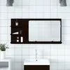Image de Armoire De Salle De Bain Avec Miroir En Chêne Noir 90 X 11 X 45 Cm Bois Vidaxl