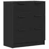 Image de Vidaxl buffet avec tiroir chêne noir 60 x 30 x 70 cm bois d'ingénierie
