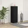 Image de Cabinet À Chaussures Avec Étagère Chêne Noir 29,5 X 35 X 101 Cm Vidaxl