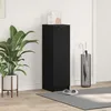 Image de Meuble à chaussures - Chêne noir - 1 porte - 6 étagères - 295x35x1005 cm