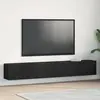 Image de Meuble Tv 2 Pcs Noir 100 X 30 X 30 Cm Bois D'ingénierie Vidaxl