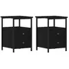 Image de Vidaxl tables de chevet 2 pièces chêne noir 34 x 35,5 x 50 cm bois d'ingénierie