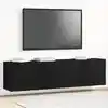 Image de Meubles Tv 2 Pièces Chêne Noir 160 X 30 X 41 Cm Bois D'ingénierie Vidaxl