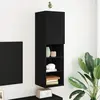 Image de Ensemble Meuble Tv Avec Led Chêne Noir 30,5 X 30 X 102 Cm Vidaxl