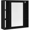 Image de Vidaxl armoire de salle de bain avec miroir chêne noir 60 x 16 x 60 cm bois d'ingénierie