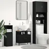 Image de vidaXL Armoire lavabo de salle de bain chêne noir 60x30x60 cm 862234