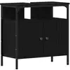 Image de Vidaxl armoire lavabo de salle de bain chêne noir 60x30x60 cm