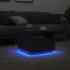 Image de Table Basse Avec Lumières Led Chêne Noir 50x49x40 Cm Vidaxl