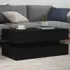 Image de Table Basse Avec Lumières Led Chêne Noir 90x50x40 Cm Vidaxl