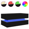 Image de Vidaxl table basse avec lumières led chêne noir 90x50x40 cm