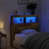 Image de vidaXL Armoire tête de lit avec LED vieux bois 100x17x102 cm 863125
