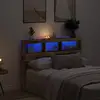 Image de Armoire Tête De Lit Avec Led Vieux Bois 140x17x102 Cm Vidaxl